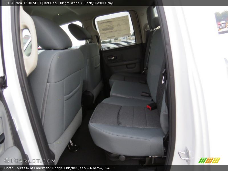 Bright White / Black/Diesel Gray 2014 Ram 1500 SLT Quad Cab