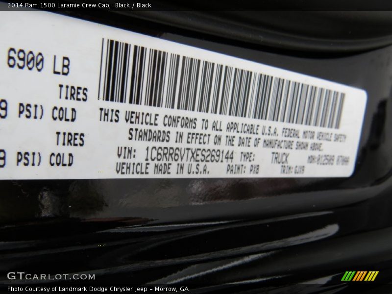 Black / Black 2014 Ram 1500 Laramie Crew Cab