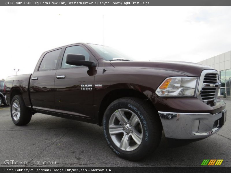 Western Brown / Canyon Brown/Light Frost Beige 2014 Ram 1500 Big Horn Crew Cab