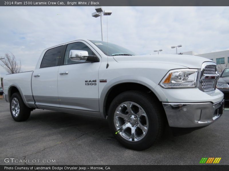 Bright White / Black 2014 Ram 1500 Laramie Crew Cab