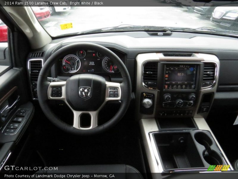 Bright White / Black 2014 Ram 1500 Laramie Crew Cab