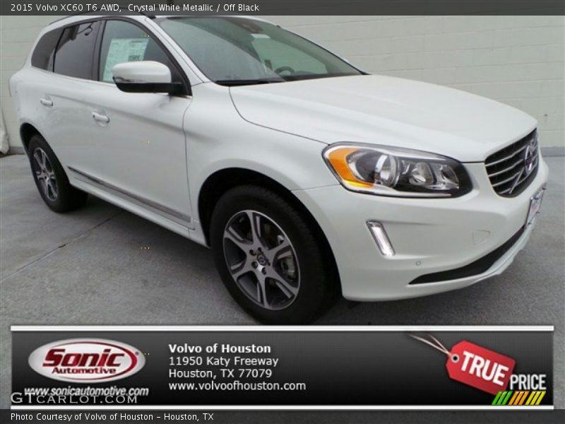 Crystal White Metallic / Off Black 2015 Volvo XC60 T6 AWD