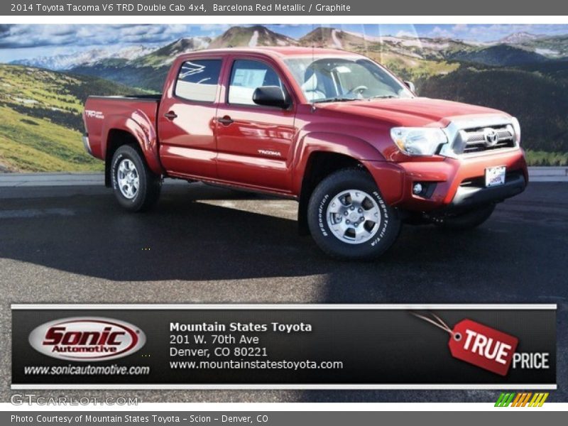 Barcelona Red Metallic / Graphite 2014 Toyota Tacoma V6 TRD Double Cab 4x4