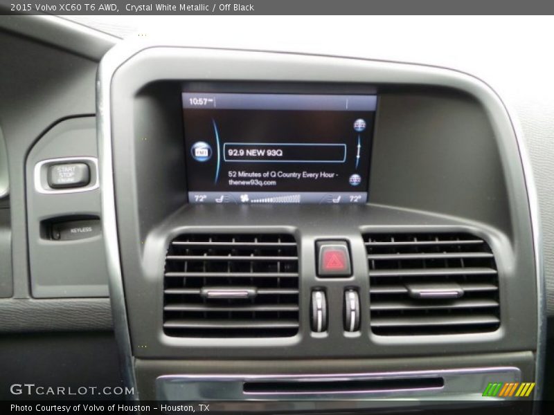 Crystal White Metallic / Off Black 2015 Volvo XC60 T6 AWD