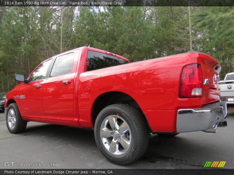 Flame Red / Black/Diesel Gray 2014 Ram 1500 Big Horn Crew Cab