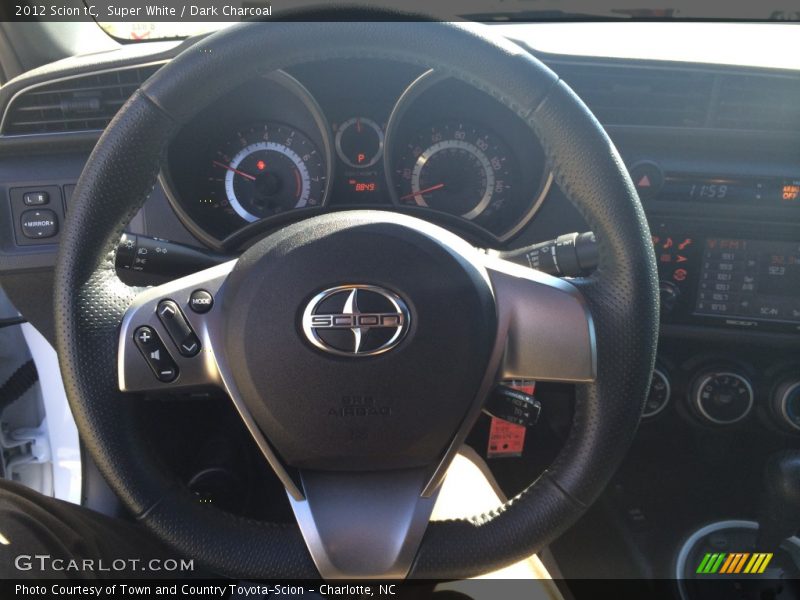 Super White / Dark Charcoal 2012 Scion tC