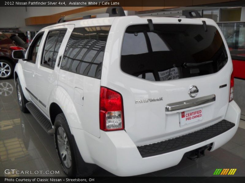 Avalanche White / Cafe Latte 2012 Nissan Pathfinder Silver 4x4