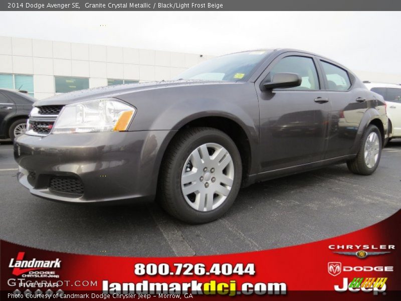 Granite Crystal Metallic / Black/Light Frost Beige 2014 Dodge Avenger SE