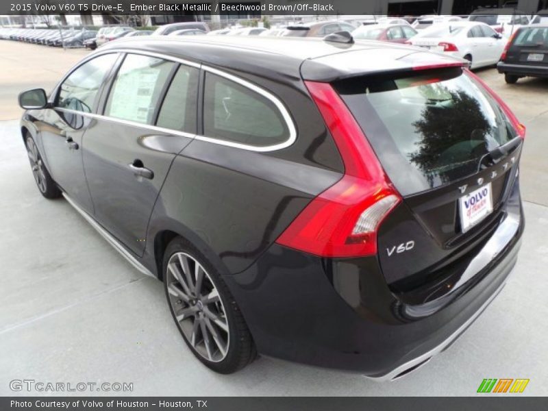Ember Black Metallic / Beechwood Brown/Off-Black 2015 Volvo V60 T5 Drive-E