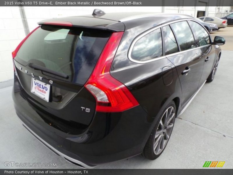 Ember Black Metallic / Beechwood Brown/Off-Black 2015 Volvo V60 T5 Drive-E