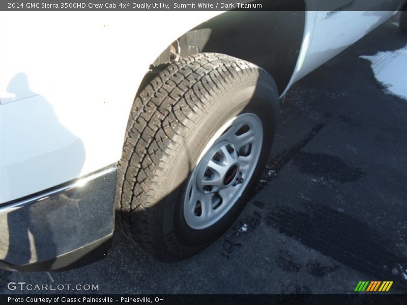 Summit White / Dark Titanium 2014 GMC Sierra 3500HD Crew Cab 4x4 Dually Utility