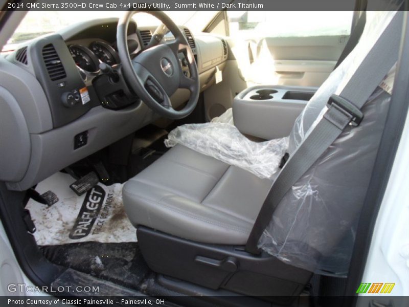 Summit White / Dark Titanium 2014 GMC Sierra 3500HD Crew Cab 4x4 Dually Utility