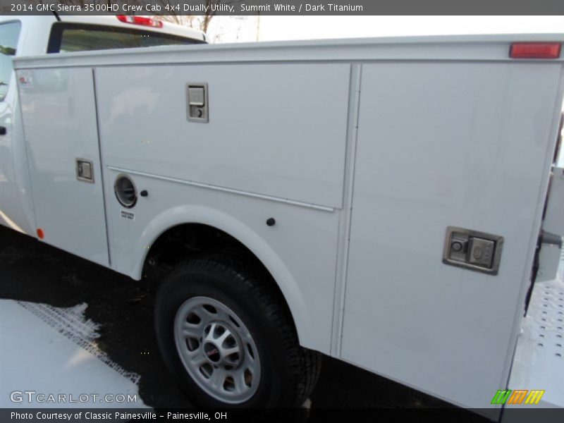 Summit White / Dark Titanium 2014 GMC Sierra 3500HD Crew Cab 4x4 Dually Utility