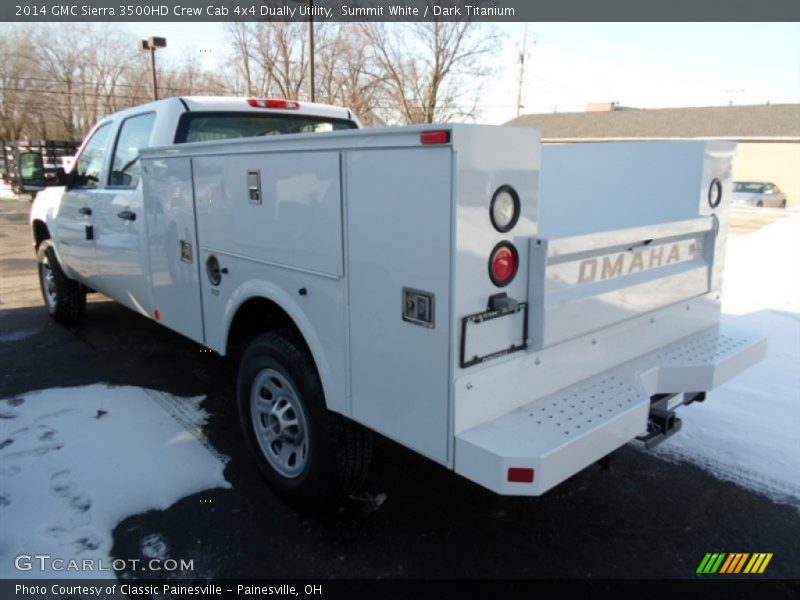 Summit White / Dark Titanium 2014 GMC Sierra 3500HD Crew Cab 4x4 Dually Utility