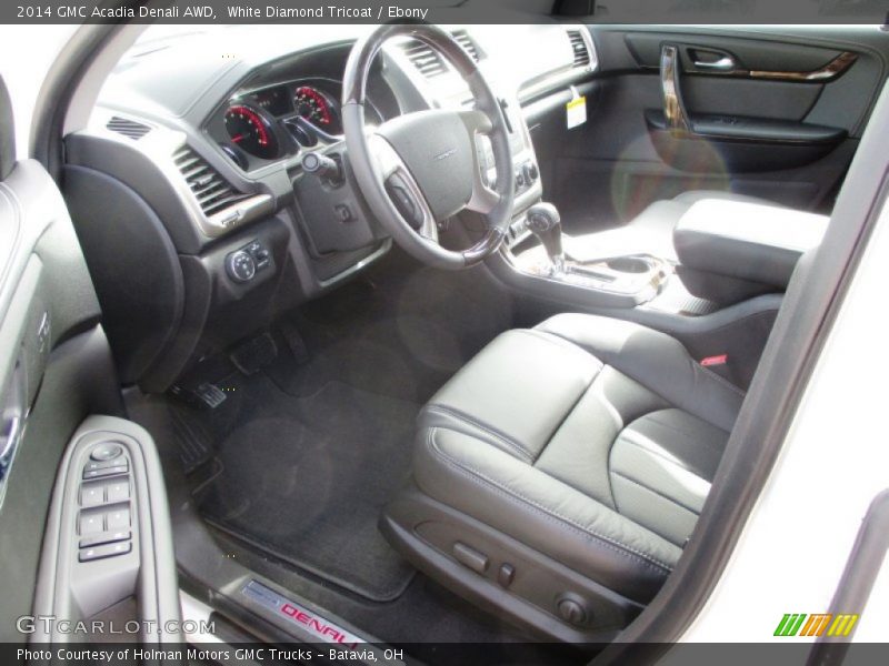 White Diamond Tricoat / Ebony 2014 GMC Acadia Denali AWD