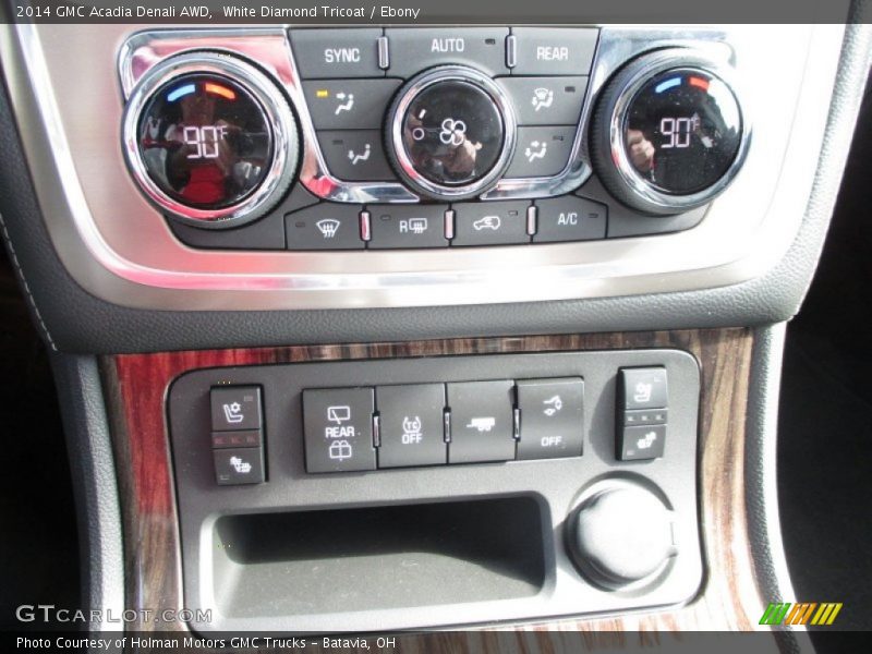 White Diamond Tricoat / Ebony 2014 GMC Acadia Denali AWD