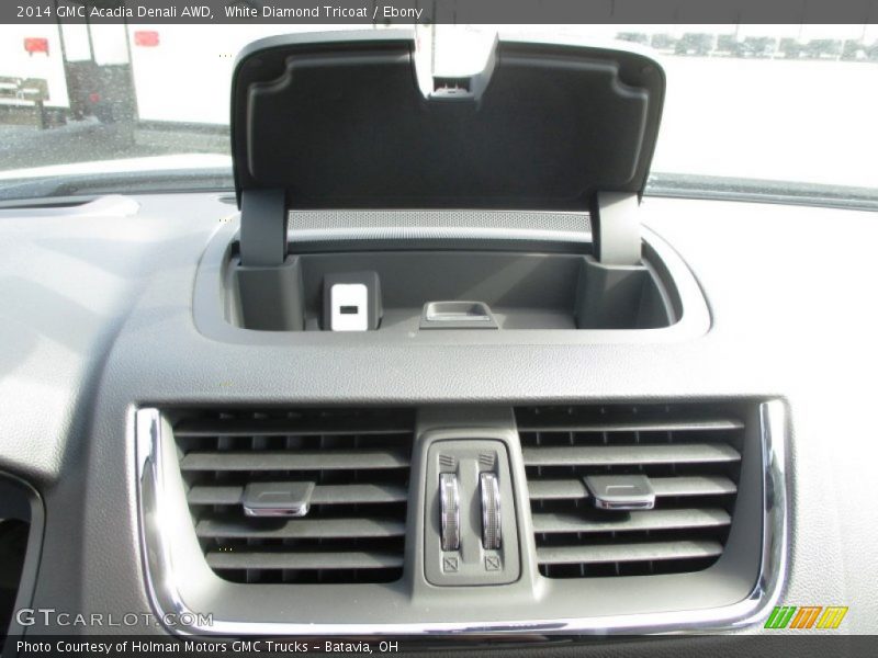 White Diamond Tricoat / Ebony 2014 GMC Acadia Denali AWD