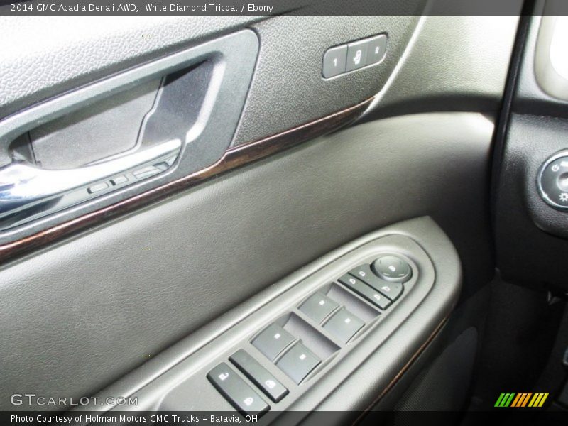 White Diamond Tricoat / Ebony 2014 GMC Acadia Denali AWD