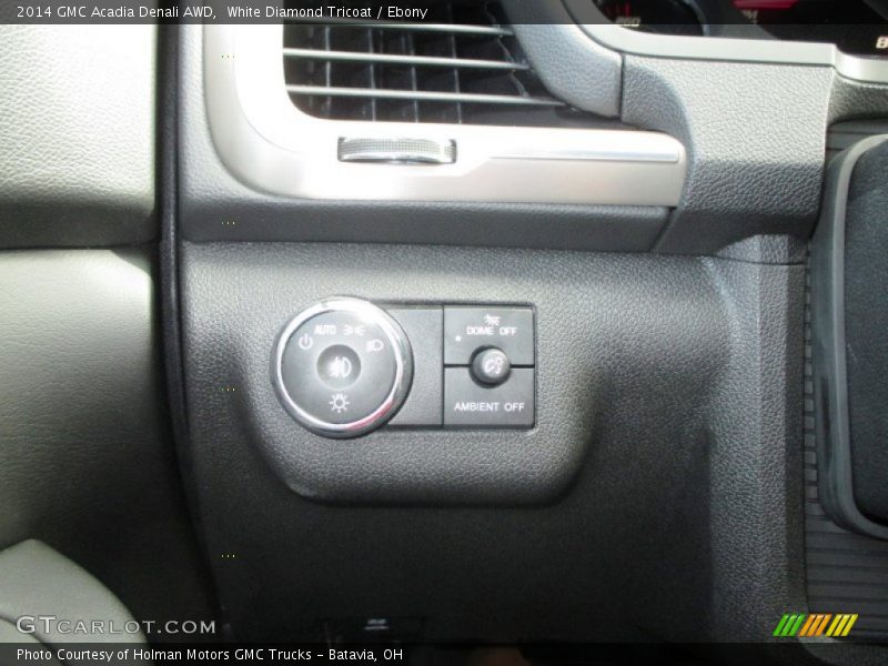 White Diamond Tricoat / Ebony 2014 GMC Acadia Denali AWD