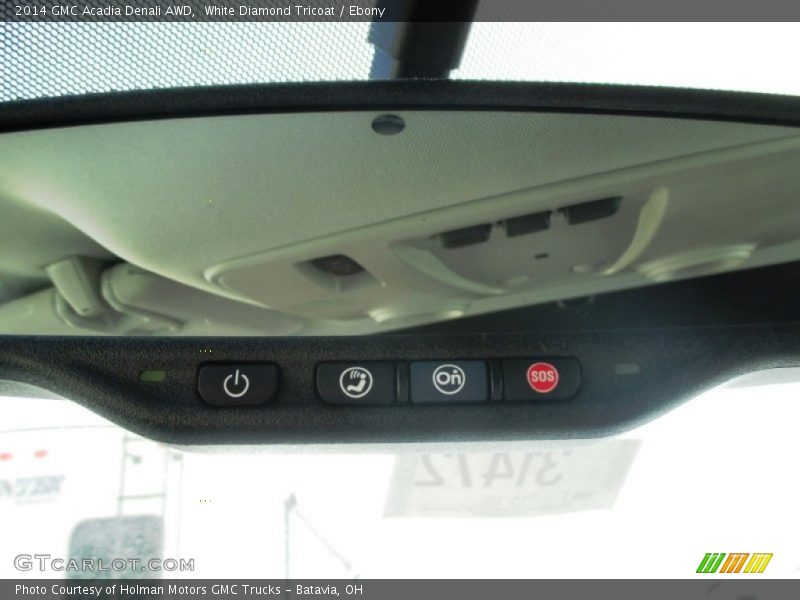 White Diamond Tricoat / Ebony 2014 GMC Acadia Denali AWD