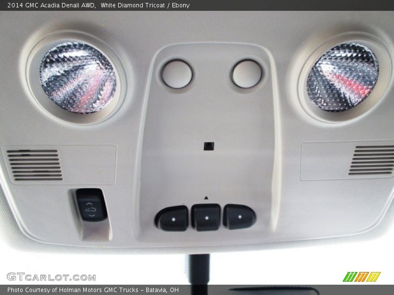 White Diamond Tricoat / Ebony 2014 GMC Acadia Denali AWD