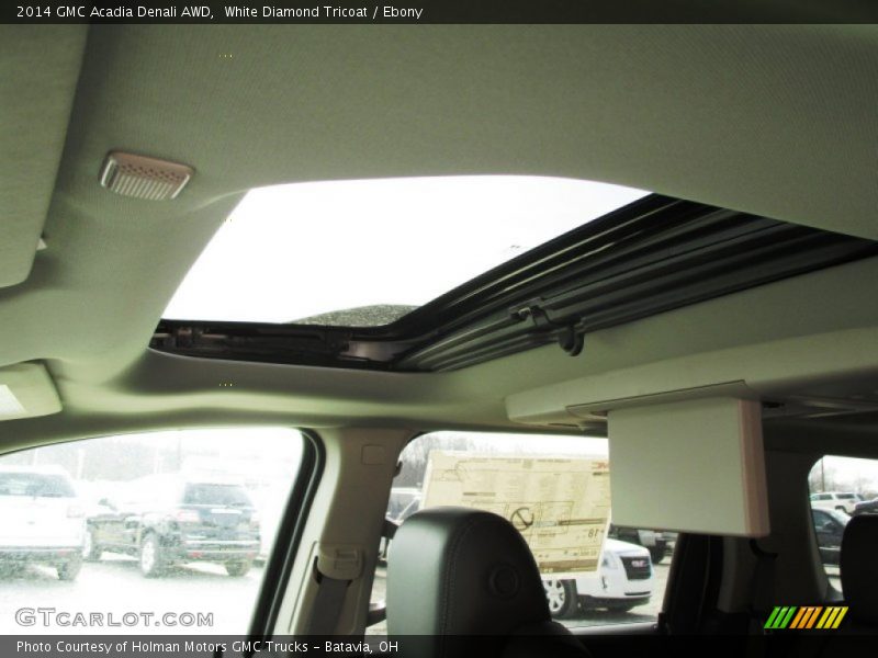 White Diamond Tricoat / Ebony 2014 GMC Acadia Denali AWD