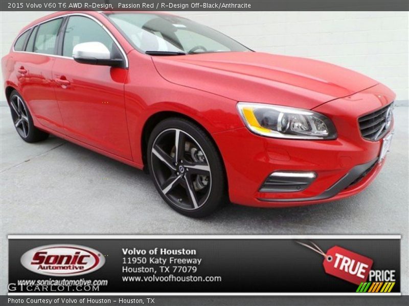 Passion Red / R-Design Off-Black/Anthracite 2015 Volvo V60 T6 AWD R-Design