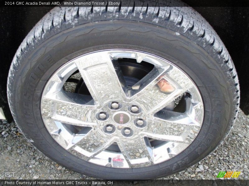 White Diamond Tricoat / Ebony 2014 GMC Acadia Denali AWD