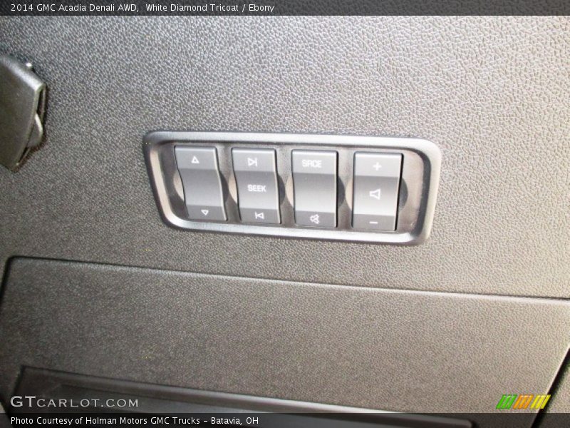 White Diamond Tricoat / Ebony 2014 GMC Acadia Denali AWD