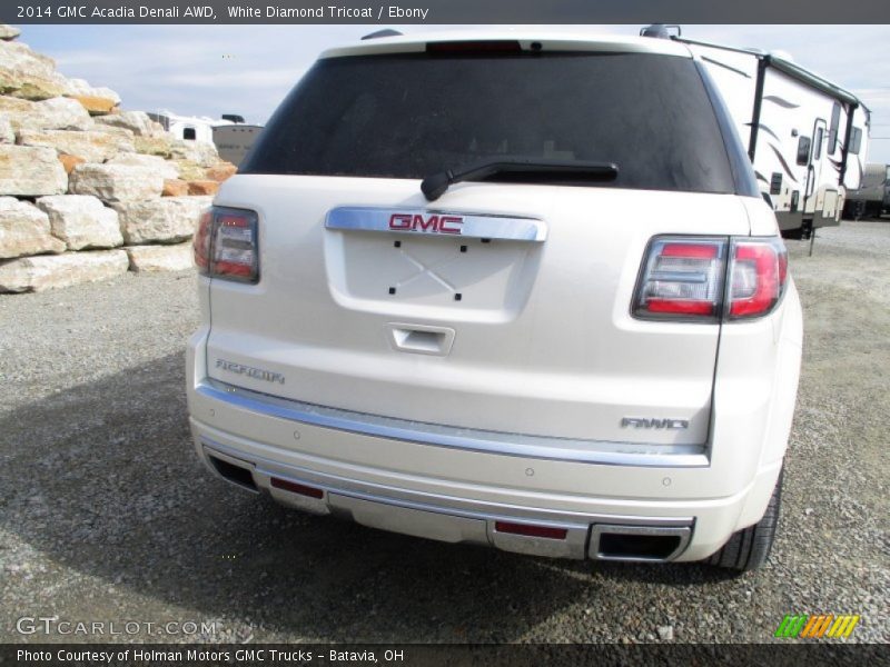 White Diamond Tricoat / Ebony 2014 GMC Acadia Denali AWD