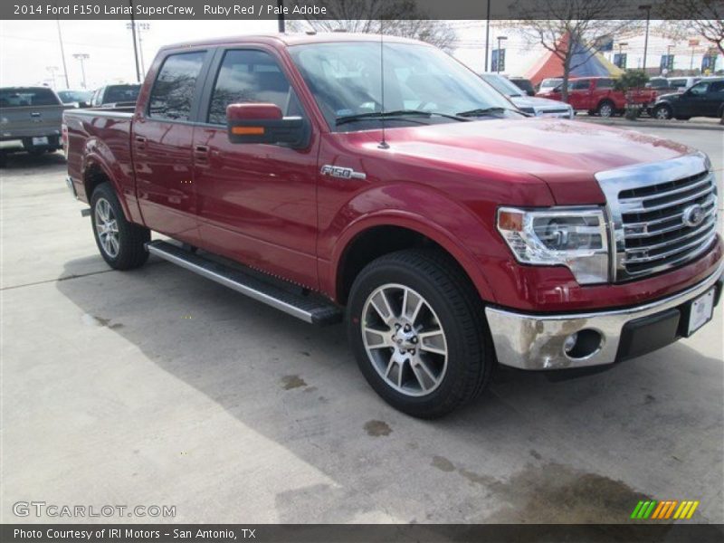 Ruby Red / Pale Adobe 2014 Ford F150 Lariat SuperCrew