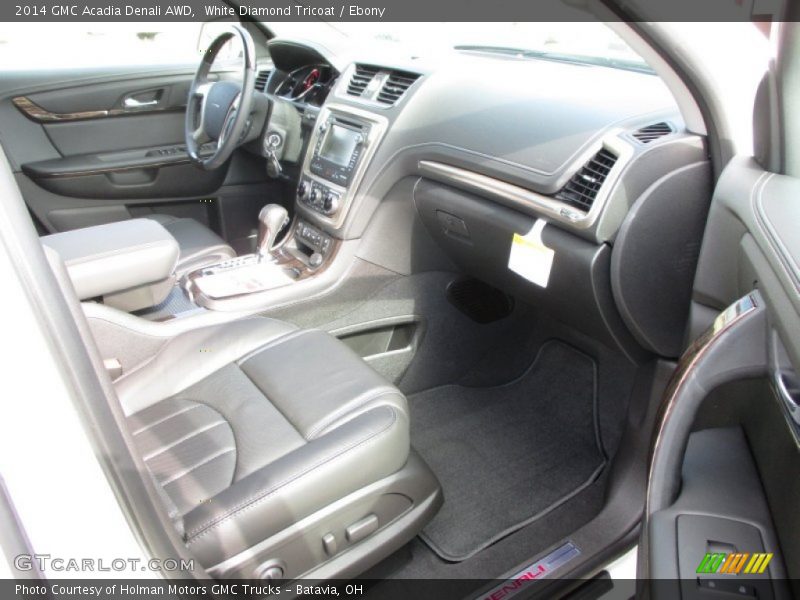 White Diamond Tricoat / Ebony 2014 GMC Acadia Denali AWD