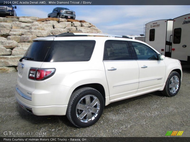 White Diamond Tricoat / Ebony 2014 GMC Acadia Denali AWD