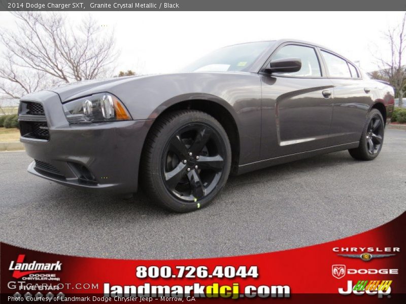 Granite Crystal Metallic / Black 2014 Dodge Charger SXT