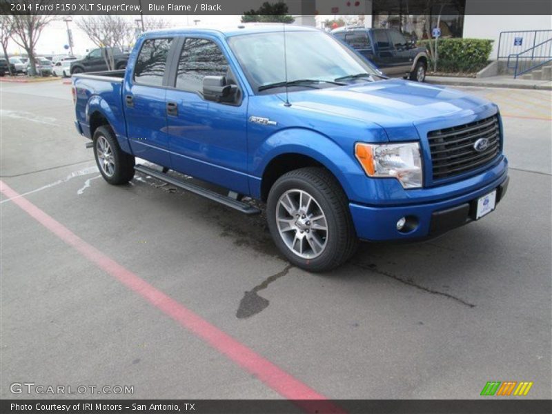 Blue Flame / Black 2014 Ford F150 XLT SuperCrew