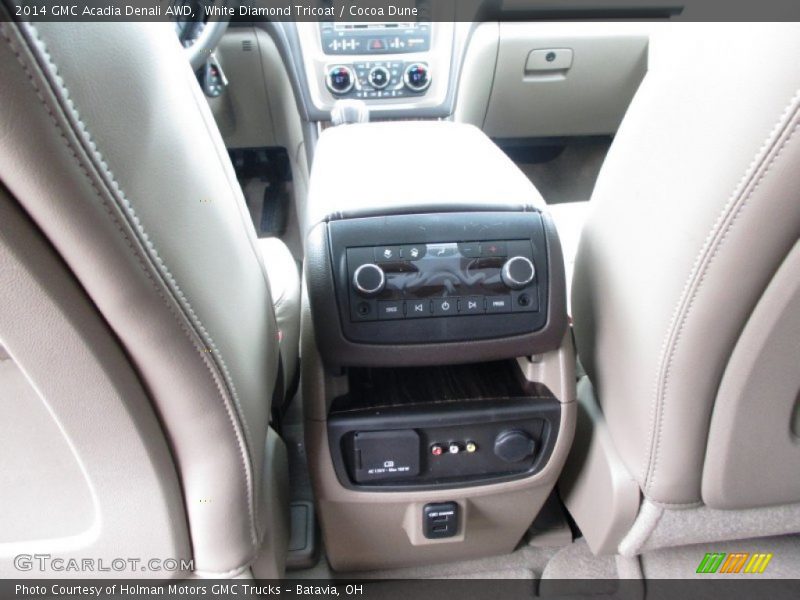 White Diamond Tricoat / Cocoa Dune 2014 GMC Acadia Denali AWD