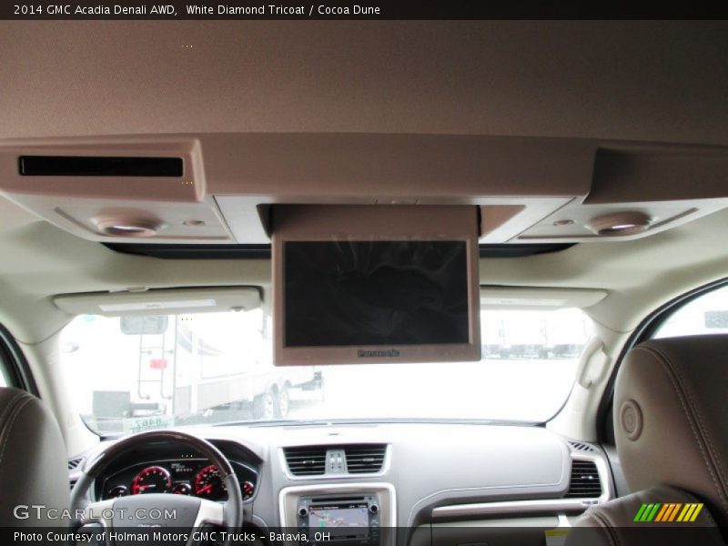White Diamond Tricoat / Cocoa Dune 2014 GMC Acadia Denali AWD