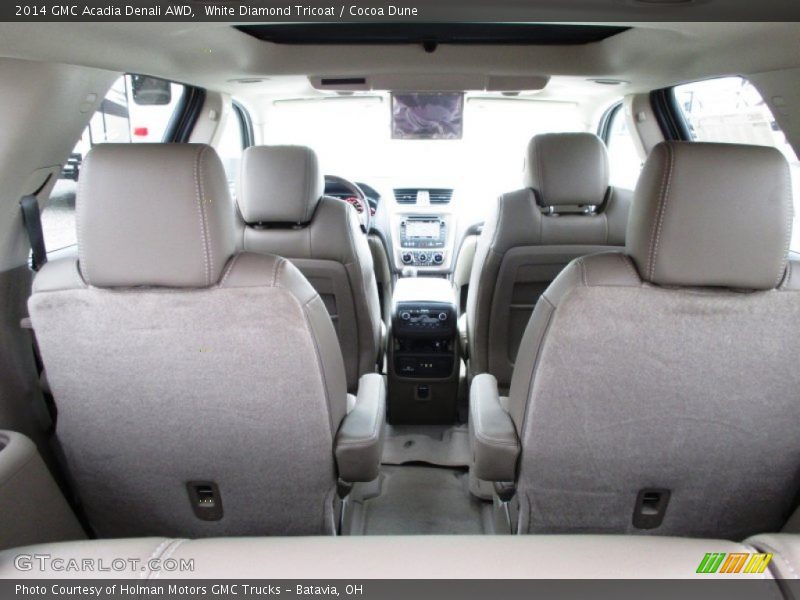 White Diamond Tricoat / Cocoa Dune 2014 GMC Acadia Denali AWD