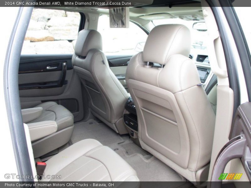 White Diamond Tricoat / Cocoa Dune 2014 GMC Acadia Denali AWD