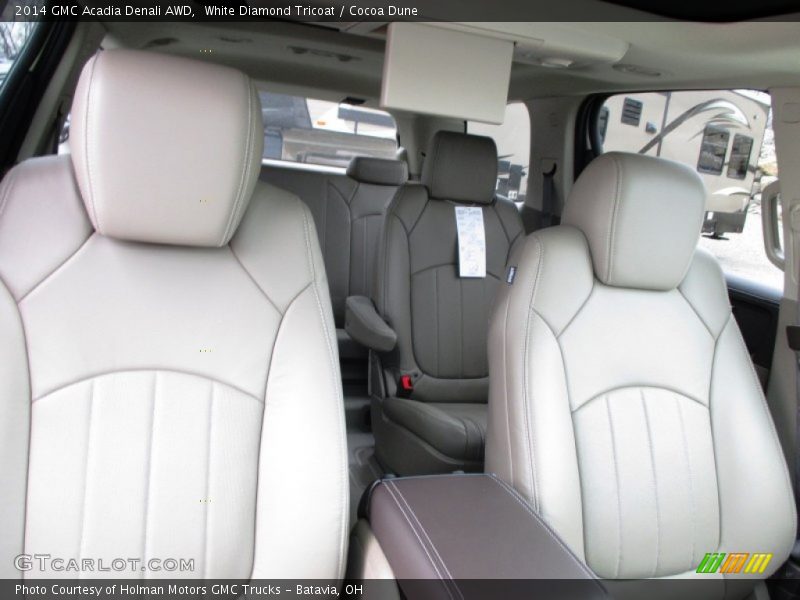 White Diamond Tricoat / Cocoa Dune 2014 GMC Acadia Denali AWD