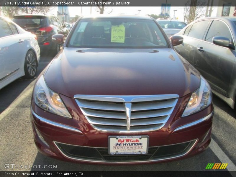 Cabernet Red Pearl / Jet Black 2013 Hyundai Genesis 5.0 R Spec Sedan