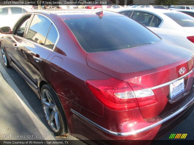 Cabernet Red Pearl / Jet Black 2013 Hyundai Genesis 5.0 R Spec Sedan