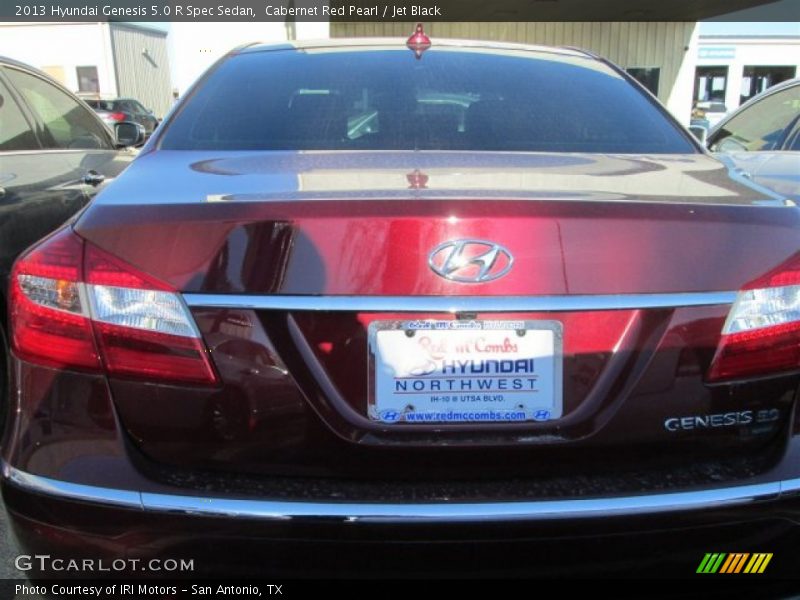 Cabernet Red Pearl / Jet Black 2013 Hyundai Genesis 5.0 R Spec Sedan