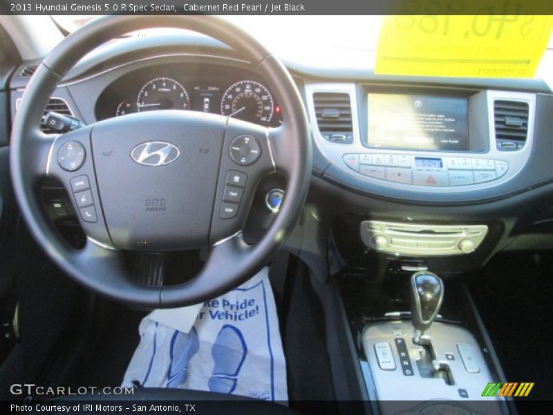 Cabernet Red Pearl / Jet Black 2013 Hyundai Genesis 5.0 R Spec Sedan