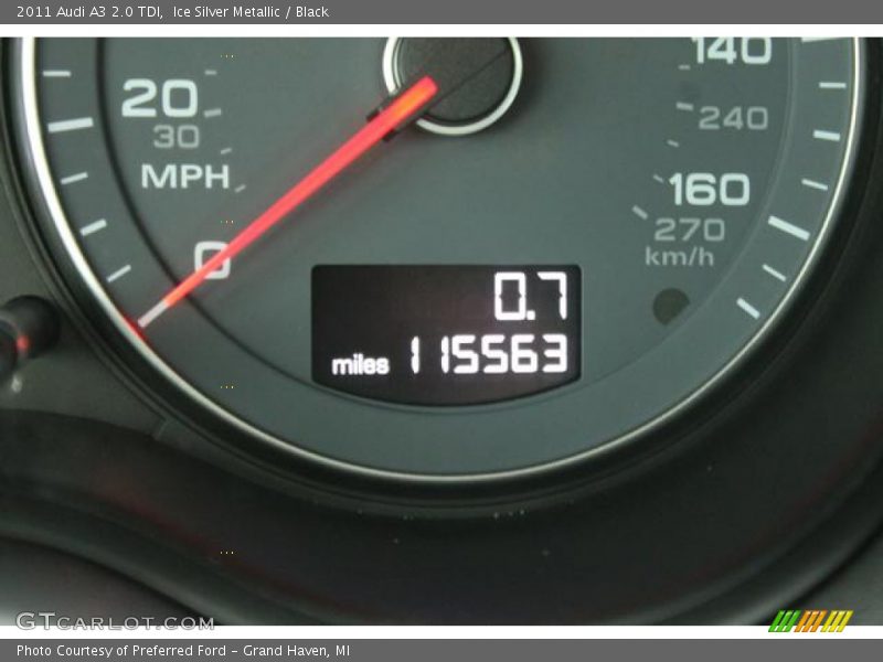 Ice Silver Metallic / Black 2011 Audi A3 2.0 TDI