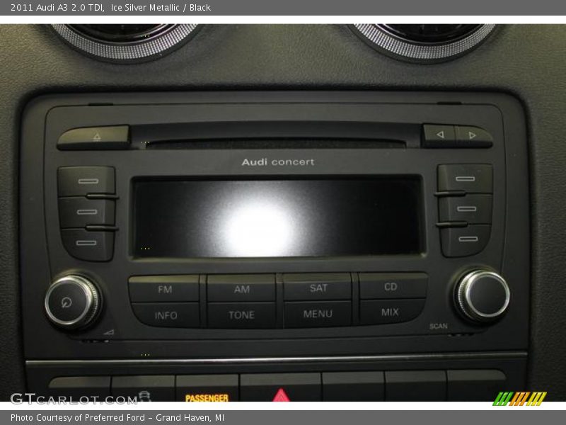 Ice Silver Metallic / Black 2011 Audi A3 2.0 TDI