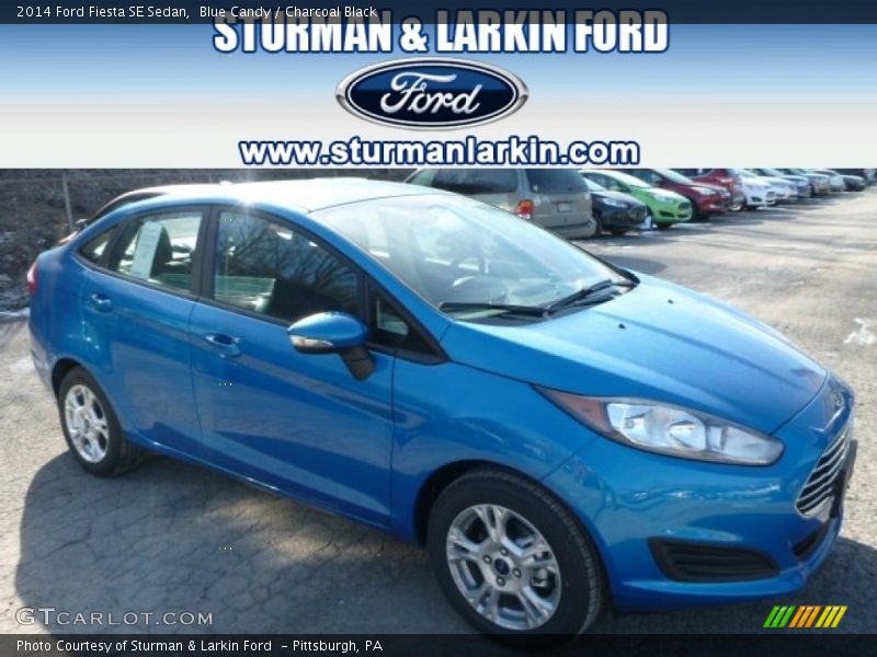 Blue Candy / Charcoal Black 2014 Ford Fiesta SE Sedan