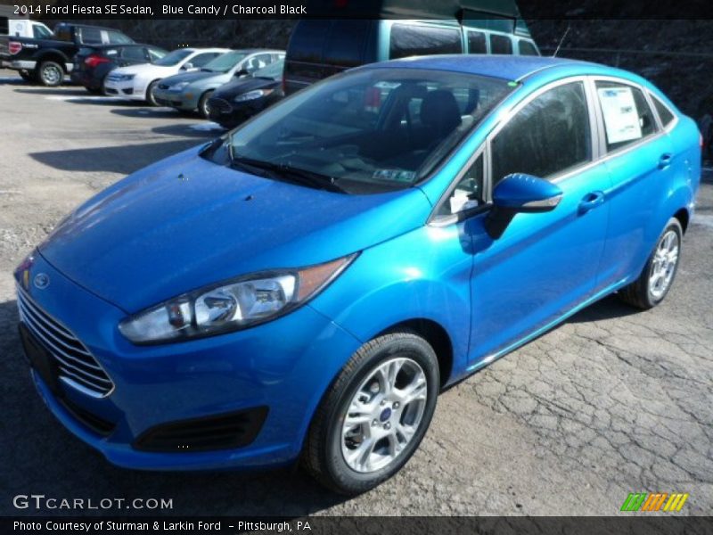 Blue Candy / Charcoal Black 2014 Ford Fiesta SE Sedan