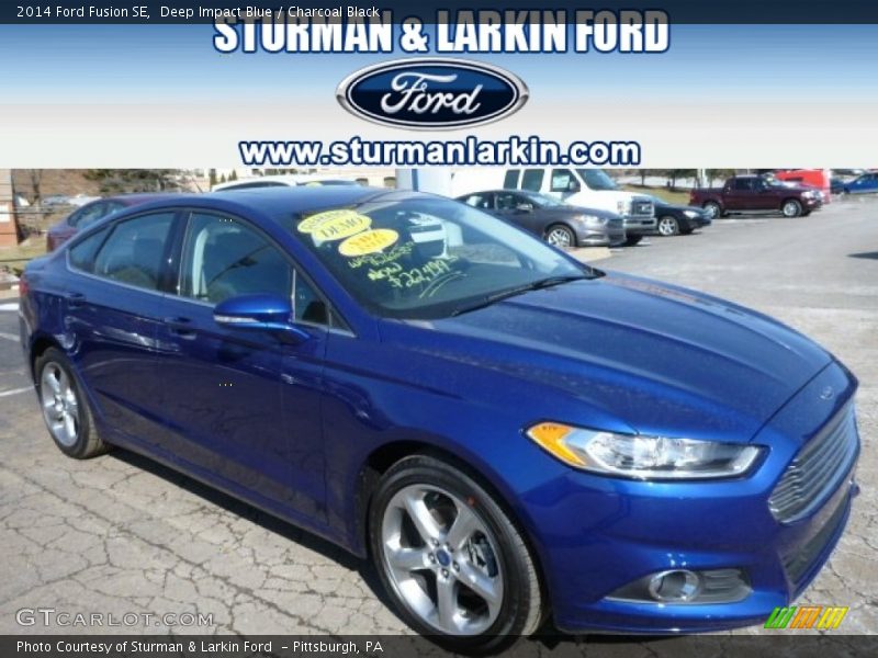 Deep Impact Blue / Charcoal Black 2014 Ford Fusion SE