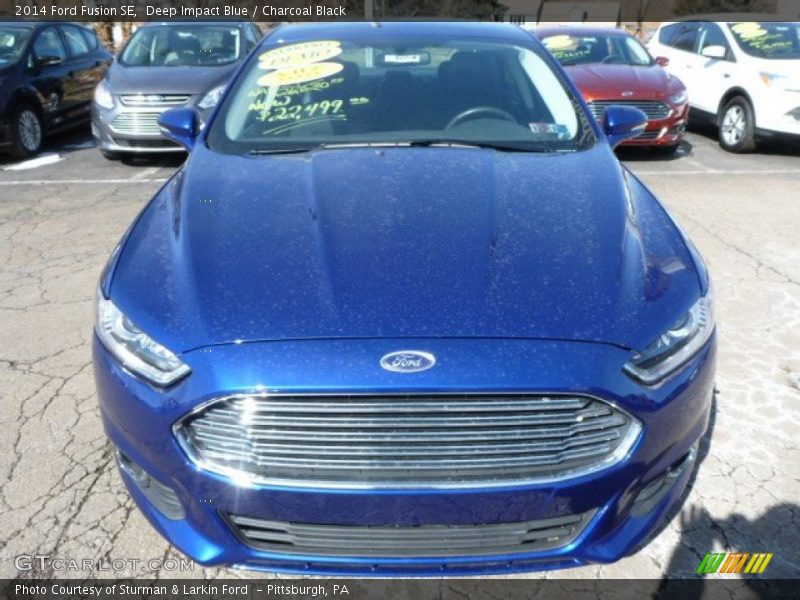 Deep Impact Blue / Charcoal Black 2014 Ford Fusion SE